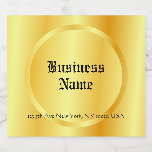 Elegant Faux Gold Calligraphy Script Bier Etiket (Enkel label)