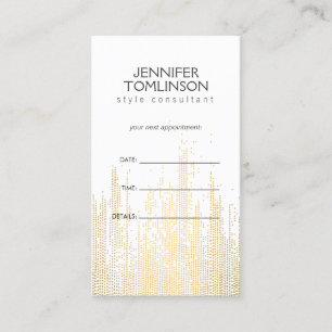Elegant Faux Gold Confetti Stippen Patroon Afsprakenkaartje