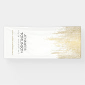 Elegant Faux Gold Confetti Stippen Patroon Spandoek (Horizontaal)