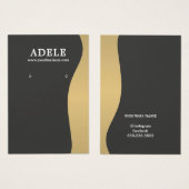 Elegant Faux Gold Dark Grey Earring Kaart (Voorkant /achterkant)