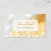 Elegant FAUX Gold en Silver Glitter Bokeh Sparkle Visitekaartje (Voorkant)