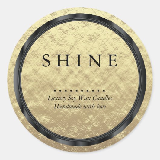 Elegant Faux Gold Foil en Black Labels (Voorkant)
