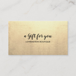 Elegant Faux Gold Foil Gift Certificate Kortingskaartje