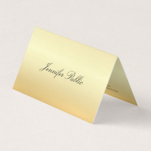 Elegant Faux Gold gecalligraveerd Moderne Sjabloon Visitekaartjes
