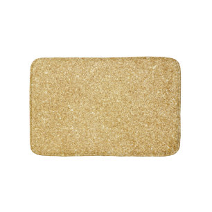 Elegant Faux Gold Glitter Badmat
