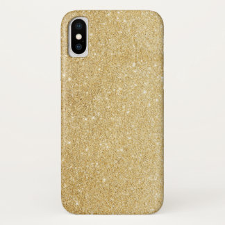 Elegant Faux Gold Glitter iPhone X Hoesje