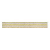 Elegant Faux Gold Glitter en White Stripe Pattern Grosgrain Lint (Voorkant)