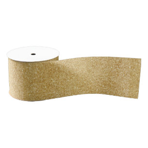 Elegant Faux Gold Glitter Grosgrain Lint