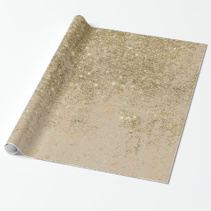 Elegant faux Gold glitter iory marmer Cadeaupapier