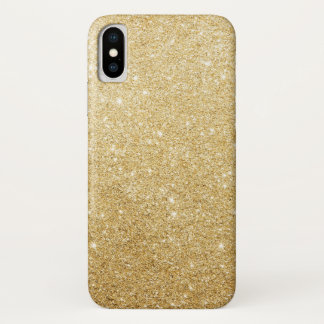 Elegant Faux Gold Glitter Luxury iPhone X Hoesje