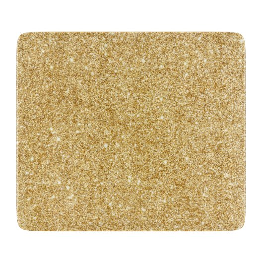 Elegant Faux Gold Glitter Snijplank (Voorkant)