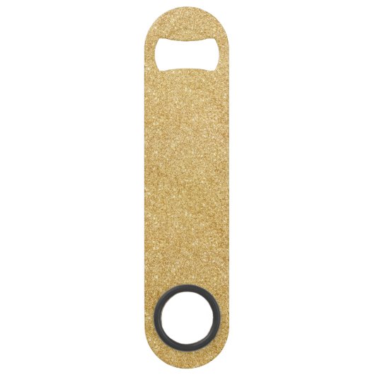 Elegant Faux Gold Glitter Speed Flessenopener (Voorkant)