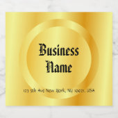 Elegant Faux Gold Hand Script-Sjabloon personalise Bier Etiket (Enkel label)