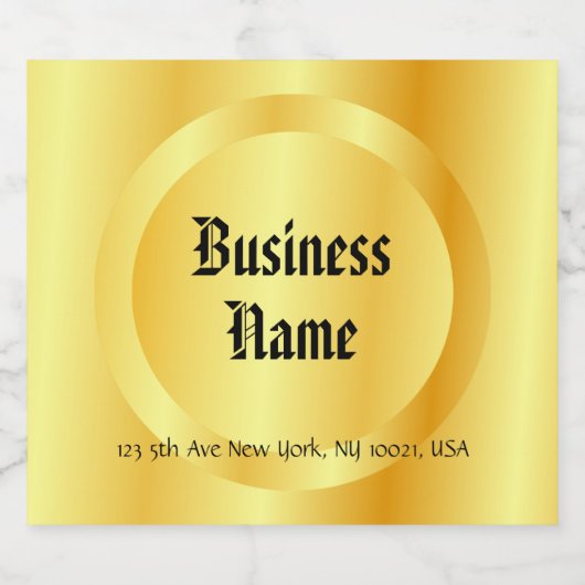 Elegant Faux Gold Hand Script-Sjabloon personalise Bier Etiket (Enkel label)