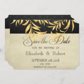 Elegant  Faux Gold laat de datum op Save The Date (Voorkant / Achterkant)