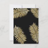 Elegant Faux Gold Leaf Bracken Sla de datum op Kaart (Achterkant)