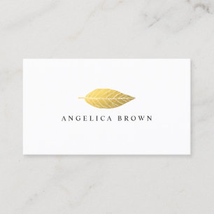 Elegant Faux Gold Leaf Visitekaartje
