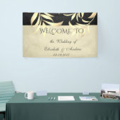 Elegant  Faux Gold Leaves Wedding Banner (Beurs)