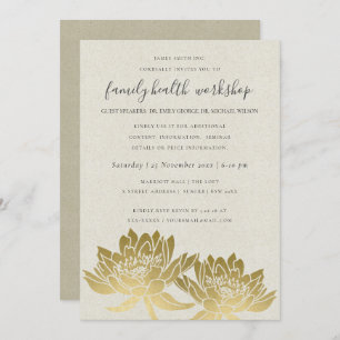 ELEGANT FAUX GOLD LOTUS KRAFT WORKSHOP EVAL KAART