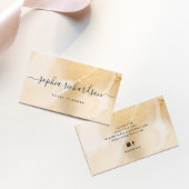 Elegant Faux Gold Marble en modern script Visitekaartje