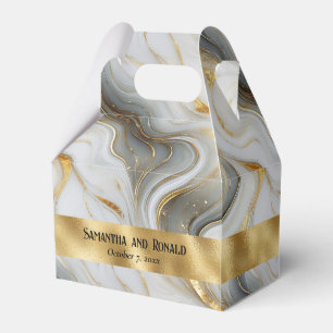 Elégant Faux Gold, Marbre blanc gris Ballotins
