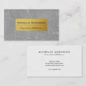 Elegant Faux Gold met Chic Pattern Visitekaartje (Voorkant / Achterkant)