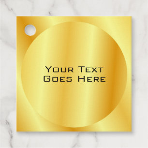 Elegant Faux Gold Metallic look Voeg Jouw tekst to Bedankjes Labels