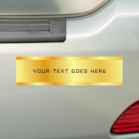 Elegant Faux Gold Modern Glamour Sjabloon Bumpersticker (Op auto)