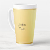 Elegant Faux Gold Modern Handgeschreven Script Latte Mok (Linkerhoek)