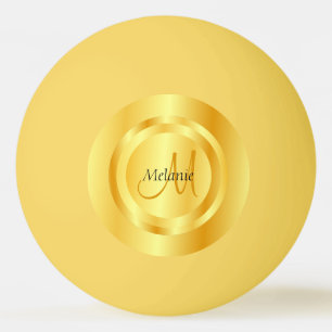 Elegant Faux Gold Modern Monogram Sjabloon Pingpongballen