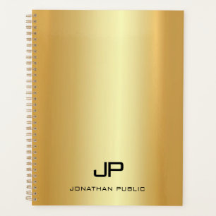 Elégant Faux Gold Moderne Monogramme Nom Modèle