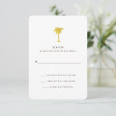 Elégant Faux Gold Palm Tree RSVP | Vert (Debout devant)