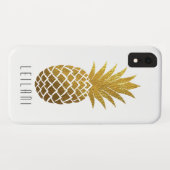Elegant Faux Gold Pineappel Case-Mate iPhone Case (Achterkant (horizontaal))