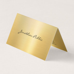 Elegant Faux Gold Professional Calligraphy Modern Visitekaartjes