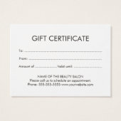 Elégant Faux Gold Red Beauty Salon (Dos)