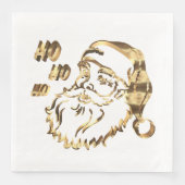 Elegant Faux Gold Santa Claus kerstman Servet (Voorkant)