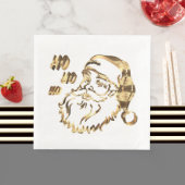 Elegant Faux Gold Santa Claus kerstman Servet (Insitu)