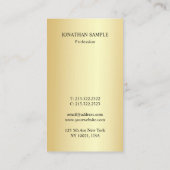 Elegant Faux Gold Sjabloon Professional Modern Visitekaartje (Achterkant)