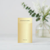 Elegant Faux Gold Sjabloon Professional Modern Visitekaartje (Staand voorkant)