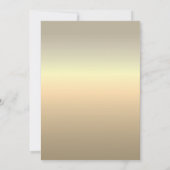 Elegant Faux Gold Wedding Invitation Kaart (Achterkant)