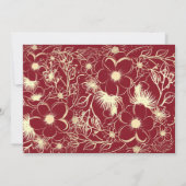 Elegant Faux Gold Wedding Save The Date (Achterkant)