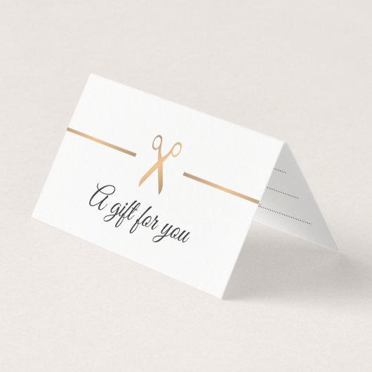 Élégant Faux Gold White Hair Certificat cadeau (Front)