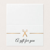 Élégant Faux Gold White Hair Certificat cadeau (Outside Unfolded)