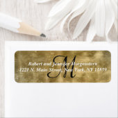 Élégant Faux Golf Foil Monogram Étiquettes de adre (En situation)