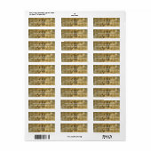 Élégant Faux Golf Foil Monogram Étiquettes de adre (Feuille entière)