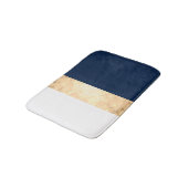 elegant faux goud, blauw van de marine, witte stre badmat (Gekanteld)