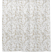 Elegant faux goud en grijze marmer douchegordijn (Voorkant)