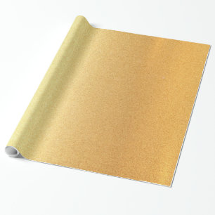 Elegant Faux Goud Glanzend Modern Glanzend Cadeaupapier