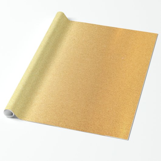 Elegant Faux Goud Glanzend Modern Glanzend Cadeaupapier (Uitgerold)