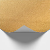 Elegant Faux Goud Glanzend Modern Glanzend Cadeaupapier (Hoek)